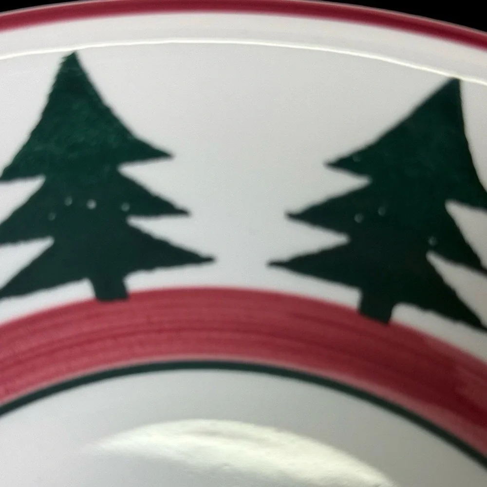 Pier 1 O' Tannenbaum SOUP BOWLS Christmas Trees Cereal Bowl 8 ¼